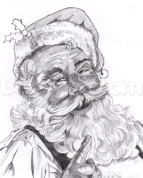 Realistic Drawings Of Santa Claus