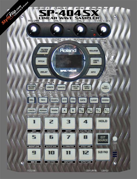 Embossed Roland SP 404 SX