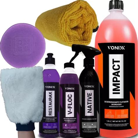 Kit Para Lavar Moto Shampoo Cera Luva Toalha Macia Vonixx