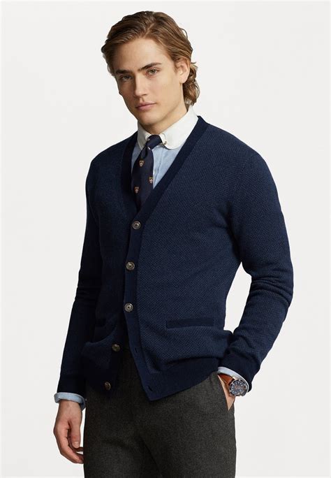 Polo Ralph Lauren Long Sleeve Cardigan Cardigan Navy Combo Blu