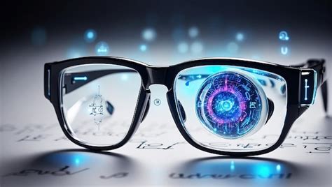 Premium Photo Artificial Intelligence Ai In Healthcare Pair Of Digital Eyeglasses Overlaid