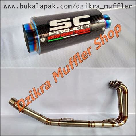 Jual Knalpot Motogp Exhaust Technology Carbon Half Blue Full Stainless