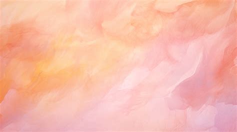 Vibrant Pastel Pink And Orange Abstract Watercolor Painting With Decorative Textures Background