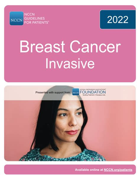 Nccn Guidelines For Patients® Breast Cancer Invasive By National Comprehensive Cancer Network