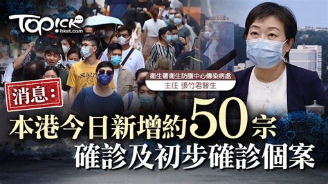 【新冠肺炎】消息：本港今日新增約50宗確診及初步確診個案