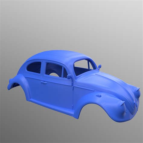 VOLKSWAGEN BEETLE HERBIE PRINTABLE CAR BODY 3D Model 3D Printable