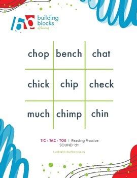 Multisensory Phonics Ch Orton Gillingham Tic Tac Toe Tpt