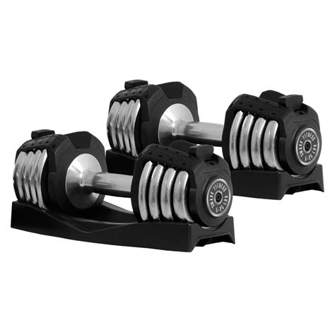 Xmark Fitness 50 -lb Chrome Adjustable Dumbbell Set at Lowes.com