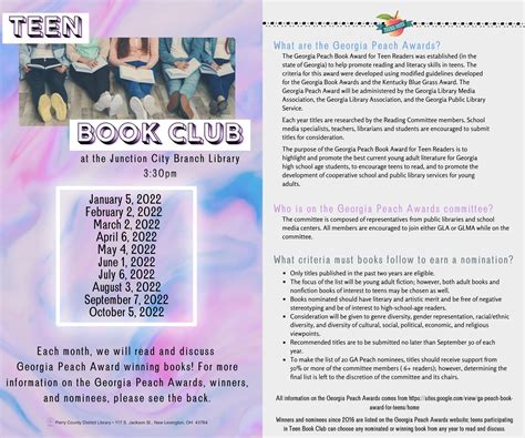 Teen Book Club! | Perry County District Library