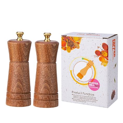 Refillable Salt Grinder Wood Salt And Pepper Grinders Mill With