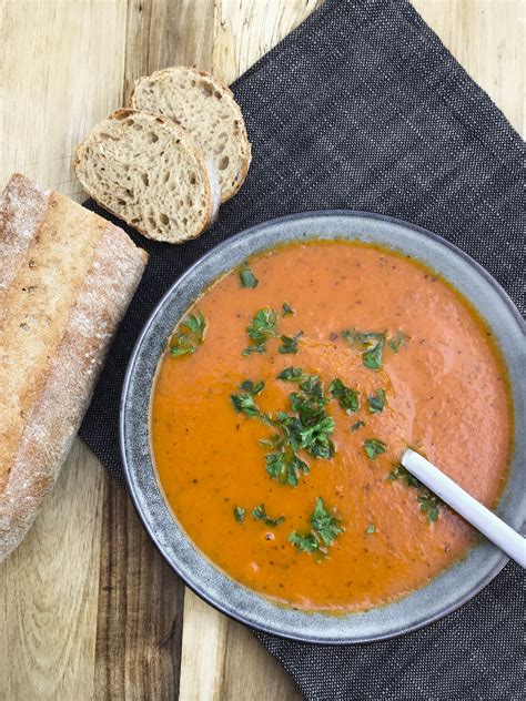 Tomatsuppe Med Bagte Tomater Cremet Tomatsuppe Christinas K Kken