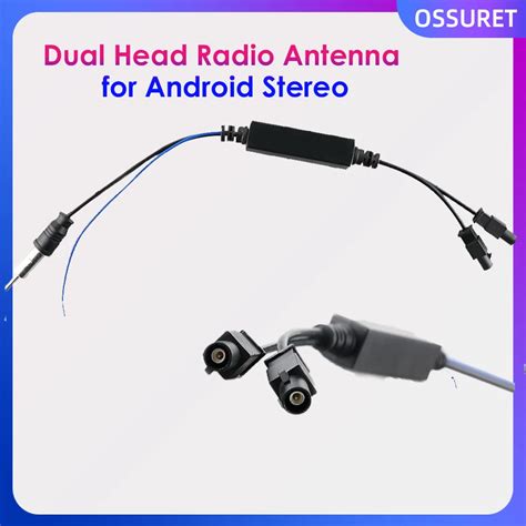 OSSURET Double Fakra Radio Antenna Y Antenna Adaptor For Audi VW Skoda