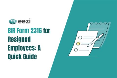 Bir Form 2316 For Resigned Employees A Quick Guide Eezi Hr