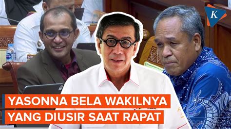 Yasonna Bela Wamenkumham Saat Diusir Dari Rapat Dpr Karena Status