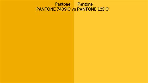 Pantone 7409 C Vs Pantone 123 C Side By Side Comparison