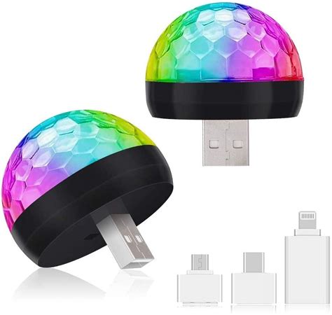 USB Mini Disco Lights Party Lights Magic Disco Ball Light Sound