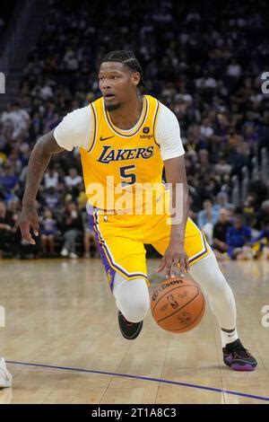 Los Angeles Lakers Forward Cam Reddish Second From Right Shoots As