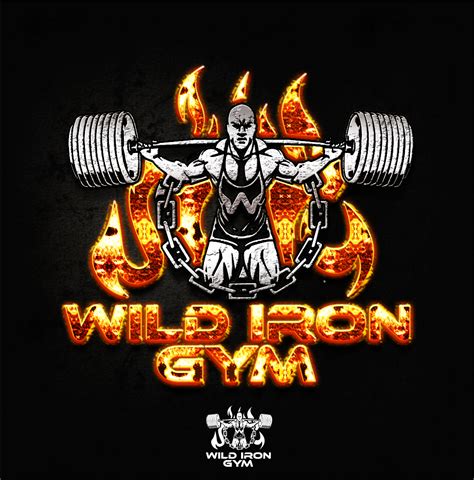 Wild Iron Gym Powerlifting Gym Logo 19 Logo Designs For Wild Iron Gym