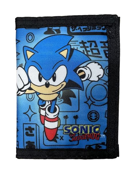 Sonic The Hedgehog Blue Trifold Wallet Walmart