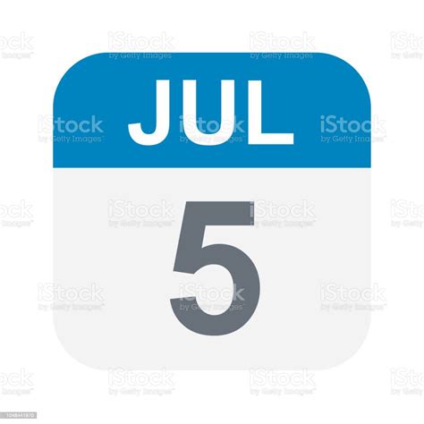 7月5日日曆圖示向量圖形及更多5號圖片 5號 七月 2018 Istock