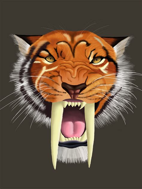 Saber Tooth Tiger Painting