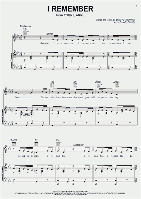 I Remember Piano Sheet Music | OnlinePianist