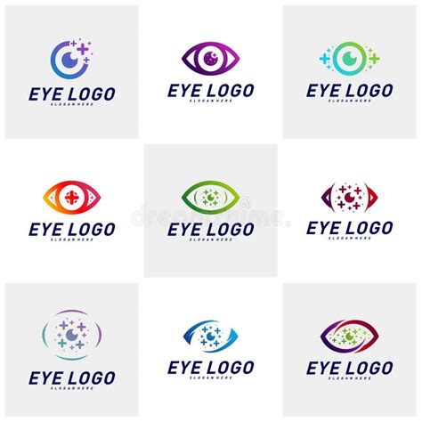 Fije De Ojos Con Vector Del Concepto De Dise O Del Logotipo De La Salud