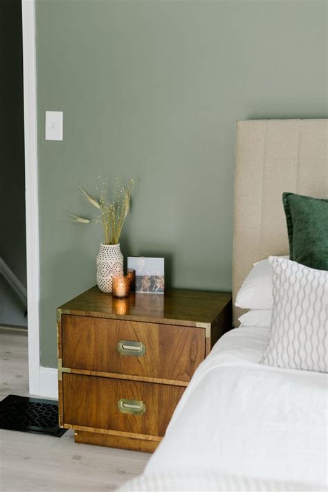 Our Sage Green Guest Bedroom with Midcentury Furniture