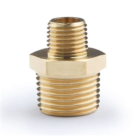 U S Solid Pc Brass Pipe Fitting Reducing Hex Nipple Hose Connector