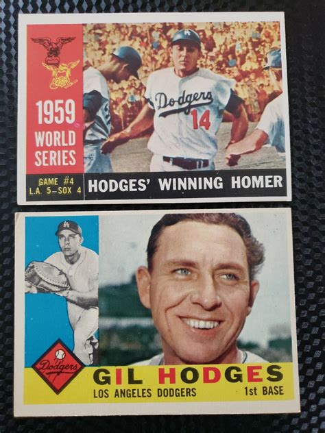 Topps Gil Hodges Dodgers Ws Lot Vg Ex Ebay