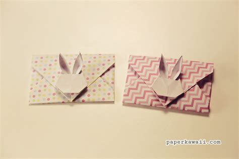 Origami Bunny Rabbit Envelope Tutorial V2 - Paper Kawaii