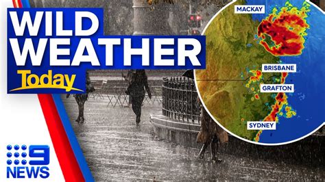 Flood And Surf Warnings As Wild Wet Weather Hits Sydney Brisbane And Perth 9 News Australia