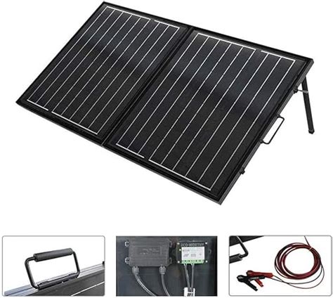 Eco Worthy 100 Watt 12 Volts Monocrystalline Portable Folding Solar Panel Suitcase Rv Solar Kit