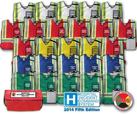 Nimsics Medium Hospital Incident Command Vest Kit 26 Position Dms