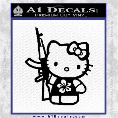 Hello Kitty Gun Decal