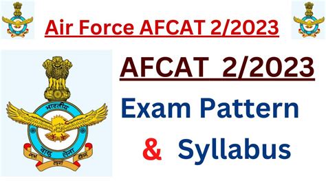 Afcat Exam Pattern 2023 Afcat Syllabus 2023 Airforce Afcat 02