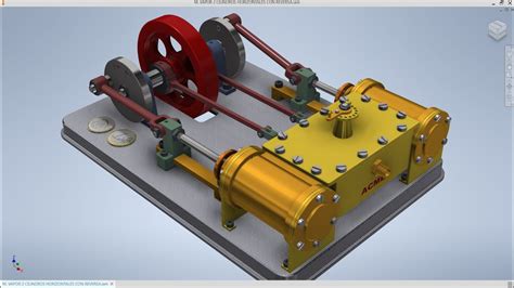 Autodesk Inventor Maqueta De Una M Quina De Vapor De Cilindros