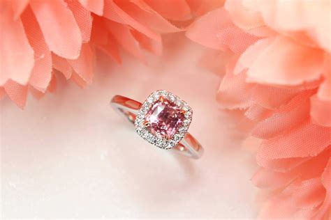 Padparadscha Sapphire Ring Archives - Customised Engagement Proposal Ring with Colour Gemstone