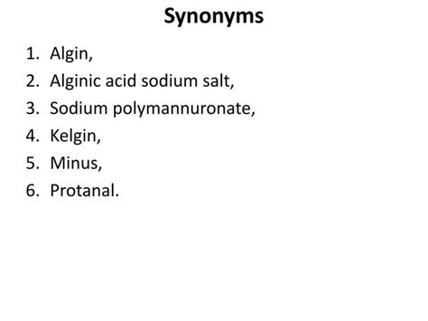 Sodium Alginate A Marine Source Purified Carbohydrates Ppt