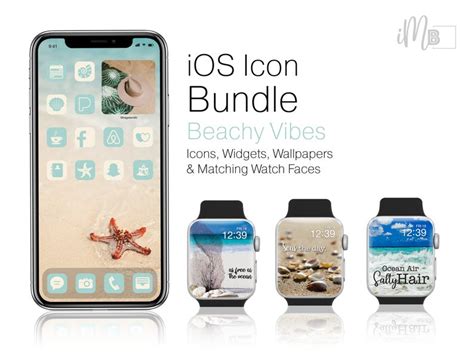 Ios App Icons Beachy Vibes Bundle Complete Aesthetic With Etsy