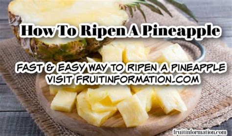 How To Ripen A Pineapple Fast And Easy Fruitinformation