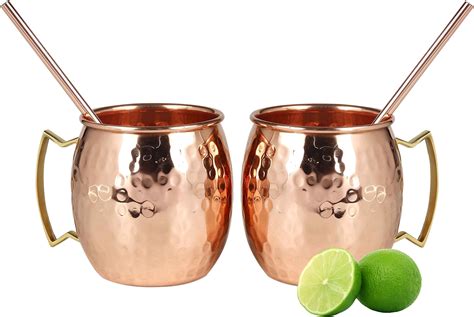 Vonshef Moscow Mule Copper Mugs Set Of Ml Stainless Steel