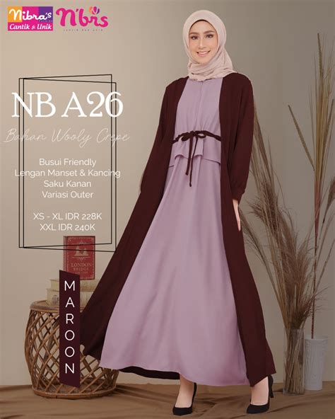 Koleksi Gamis Modern Terbaru Nibras Nb A