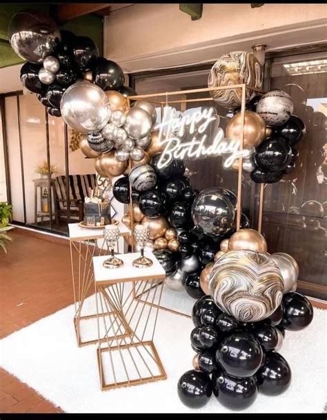 Oopat Diy Black And Gold Balloon Garland Arch Kit Artofit