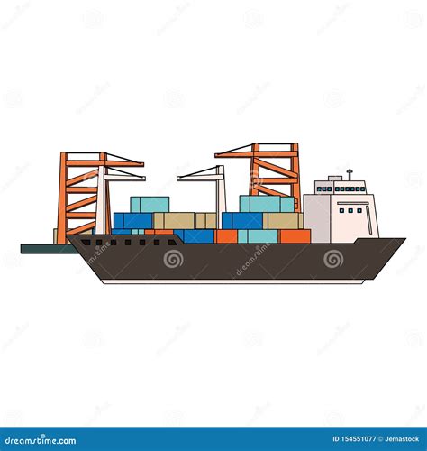 Shipping Logistic Delivery Cargo Cartoon Stock Vector Illustration Of