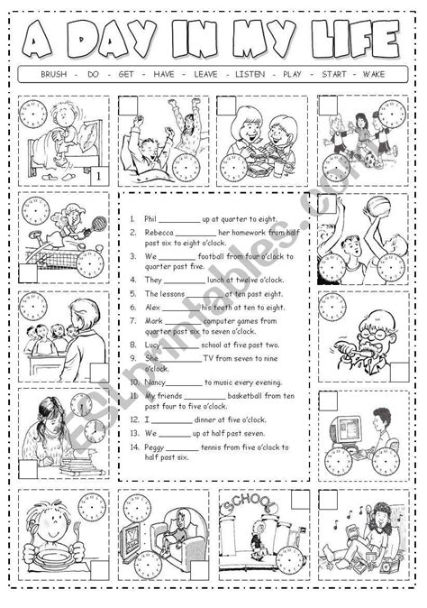 Daily Routines Esl Worksheet By Alenka