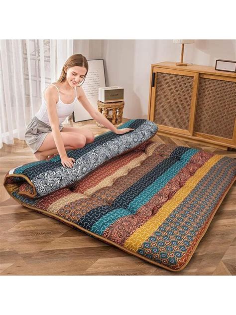 Maxyoyo Bohemian Retro Floor Mattress Vintage Floral Japanese Futon