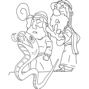 Moses Staff Turns Into A Snake Coloring Pages