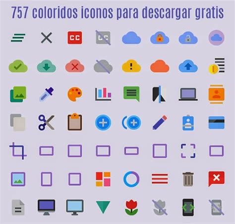 2 Packs de iconos gratis muy coloridos y en distintos tamaños