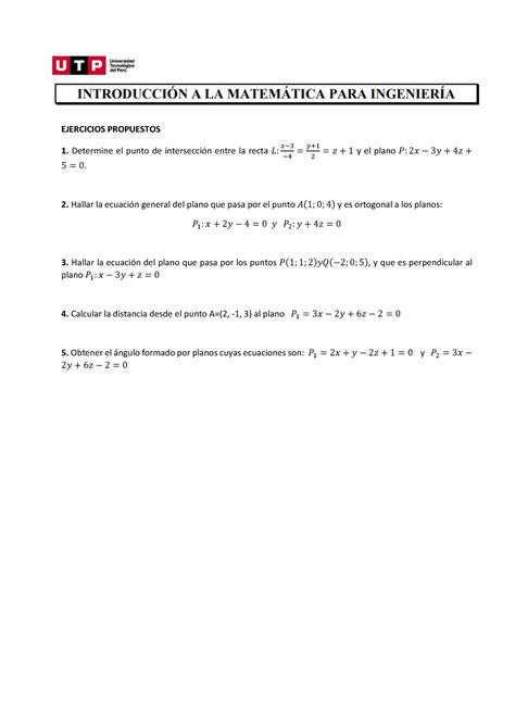 S07 S2 Resolver Ejercicios Matematicas Para Ingenieros 1 UTP